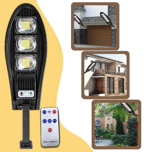 Luz solar LED super brilhante para exterior com controlo remoto